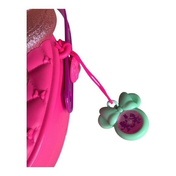 Minnie Mouse Hot Pink‎ Purse with Glitter Bow Plastic Disney Girls Pocketbook - Picture 12 of 14